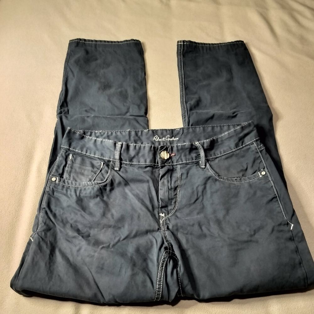 Robert Graham Men's Classic Yates Jeans Pants Blue, Chino Straight Sz 42×31.